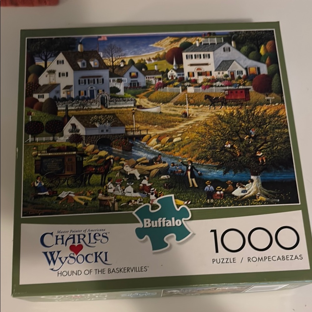Buffalo David Bitton Charles Wysocki Puzzle - Scenic Village 1000 Pieces